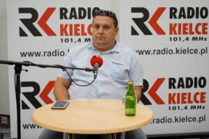 12.09.2021. Kielce. Studio Polityczne Radia Kielce. Na zdjęciu: Paweł Wałdon - PO - Koalicja Obywatelska / Piotr Kwaśniewski / Radio Kielce