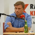 12.09.2021. Kielce. Studio Polityczne Radia Kielce. Na zdjęciu: Arkadiusz Bąk - PSL - Koalicja Polska / Piotr Kwaśniewski / Radio Kielce