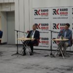 19.09.2021. Kielce. Studio Polityczne Radia Kielce. Na zdjęciu (od lewej): Artur Gierada - Platforma Obywatelska, Andrzej Pruś - przewodniczący Sejmiku Województwa Świętokrzyskie i Łukasz Wilczyński - Konfederacja / Dionizy Krawczyński / Radio Kielce