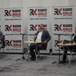 19.09.2021. Kielce. Studio Polityczne Radia Kielce. Na zdjęciu (od lewej): Łukasz Wilczyński - Konfederacja, Michał Godowski - Polskie Stronnictwo Ludowe i Andrzej Pejas - Nowa Lewica / Dionizy Krawczyński / Radio Kielce