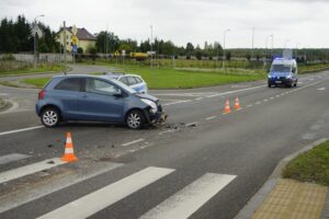 24.09.2021. Kielce. Wypadek na ulicy Ściegiennego / Sebastian Kalwat / Radio Kielce