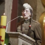 02.09.2021 Kielce. Msza święta za weteranów w katedrze. Anna Urszula Woźniak - Stowarzyszenie Rekonstrukcji Historycznych „Jodła”, / Jarosław Kubalski / Radio Kielce