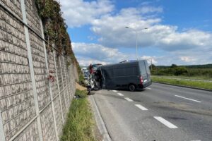 14.09.2021. Kielce. Wypadek na ul. Krakowskiej / Dionizy Krawczyński / Radio Kielce