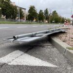 24.09.2021. Kielce. Znak przy wyjeździe z ul. Polnej w ul. Warszawską / Piotr Kwaśniewski / Radio Kielce