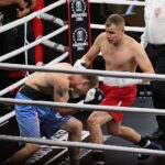 04.09.2021. Kielce. Suzuki Boxing Night 7 PRO. Walka Daniel Adamiec - Siarhei Krapshyla / Wiktor Taszłow / Radio Kielce