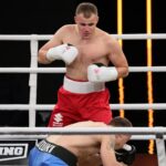 04.09.2021. Kielce. Suzuki Boxing Night 7 PRO. Walka Daniel Adamiec - Siarhei Krapshyla / Wiktor Taszłow / Radio Kielce