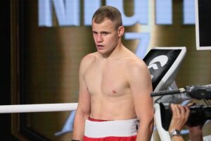 04.09.2021. Kielce. Suzuki Boxing Night 7 PRO. Walka Daniel Adamiec - Siarhei Krapshyla / Wiktor Taszłow / Radio Kielce