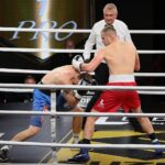 04.09.2021. Kielce. Suzuki Boxing Night 7 PRO. Walka Daniel Adamiec - Siarhei Krapshyla / Wiktor Taszłow / Radio Kielce