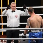 04.09.2021. Kielce. Suzuki Boxing Night 7 PRO. Walka Daniel Adamiec - Siarhei Krapshyla / Wiktor Taszłow / Radio Kielce