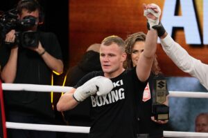 04.09.2021. Kielce. Suzuki Boxing Night 7 PRO. Walka Daniel Adamiec - Siarhei Krapshyla / Wiktor Taszłow / Radio Kielce