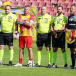 05.09.2021. Kielce. Mecz Banda Świrów - Kibice Korony. Na zdjęciu (drugi z lewej): Kamil Kuzera / Wiktor Taszłow / Radio Kielce