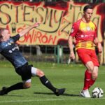 05.09.2021. Kielce. Mecz Banda Świrów - Kibice Korony. Na zdjęciu (z prawej): Łukasz Jamróz / Wiktor Taszłow / Radio Kielce