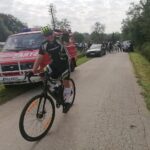 26.09.2021. Podolany. I Rowerowy Rajd Strażacki Powiatu Kazimierskiego pod hasłem „Jedziemy dla Kacpra” / Marta Gajda-Kruk / Radio Kielce