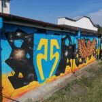 27.09.2021. Pińczów. Okolicznościowy mural upamiętniający lokację Pińczowa / Marta Gajda-Kruk / Radio Kielce