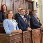 04.09.2021. Bałtów. Dożynki gminne. Na zdjćiu (od lewej): Agata Wojtyszek -poseł PiS, Hubert Żądło - wójt Bałtowa, Jarosław Rusiecki senator PiS / Anna Głąb / Radio Kielce