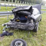 18.09.2021. Jaworznia. Kolizja na S7 / Jarosław Kubalski / Radio Kielce