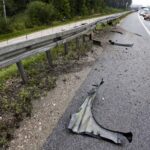 18.09.2021. Jaworznia. Kolizja na S7 / Jarosław Kubalski / Radio Kielce