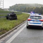 18.09.2021. Jaworznia. Kolizja na S7 / Jarosław Kubalski / Radio Kielce