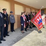 03.09.2021. Sandomierz. Uczczono pamięć mieszkańców, którzy zginęli podczas pierwszych nalotów. Na zdjęciu (od lewej): Marcin Marzec -burmistrz Sandomierza, Jacek Kuliga - komendant Straży Miejskiej / Grażyna Szlęzak-Wójcik / Radio Kielce