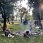 04.09.2021. Sandomierz. Weekend Krzemienia Pasiastego. Wioska neolityczna / Grażyna Szlęzak-Wójcik / Radio Kielce