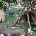 04.09.2021. Sandomierz. Weekend Krzemienia Pasiastego. Wioska neolityczna / Grażyna Szlęzak-Wójcik / Radio Kielce