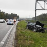 18.09.2021. Jaworznia. Kolizja na S7 / Jarosław Kubalski / Radio Kielce