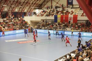 16.09.2021. Bukareszt, EHF Liga Mistrzów. Mecz Dynamo Bukareszt - Łomża Vive Kielce / Arkadiusz Miller / Radio Kielce