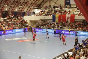 16.09.2021. Bukareszt, EHF Liga Mistrzów. Mecz Dynamo Bukareszt - Łomża Vive Kielce / Arkadiusz Miller / Radio Kielce