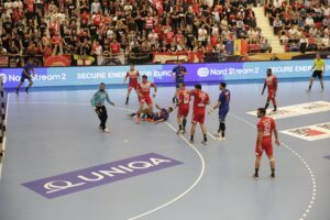 16.09.2021. Bukareszt, EHF Liga Mistrzów. Mecz Dynamo Bukareszt - Łomża Vive Kielce / Arkadiusz Miller / Radio Kielce