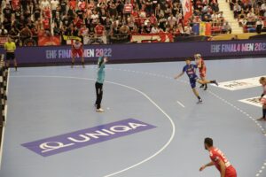 16.09.2021. Bukareszt, EHF Liga Mistrzów. Mecz Dynamo Bukareszt - Łomża Vive Kielce / Arkadiusz Miller / Radio Kielce