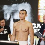 03.09.2021 Kielce. Suzuki Boxing Night 7 PRO. Oficjalne ważenie zawodników. Na zdjęciu: Bartosz Gołębiewski / Jarosław Kubalski / Radio Kielce