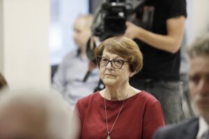 09.09.2021 Kielce. Przystanek Historia IPN. Wernisaż wystawy " Prymas Tysiąclecia Stefan Wyszyński ". Na zdjęciu: doradca wojewody świętokrzyskiego Maria Zuba / Jarosław Kubalski / Radio Kielce