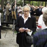 14.09.2021 Warszawa. Cmentarz na Powązkach. Pogrzeb aktora Wiesława Gołasa. Aktorka Maja Komorowska / Jarosław Kubalski / Radio Kielce