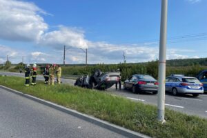 14.09.2021. Kielce. Wypadek na ul. Krakowskiej / Dionizy Krawczyński / Radio Kielce