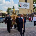 12.09.2021 Kielce. Dożynki wojewódzkie. Wieniec Gminy Miedziana Góra. Na zdjęciu: Damian Sławski - wójt Miedzianej Góry / DominikSławski/Facebook