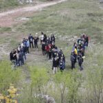 25.09.2021. Kielce. Żywy napis poświęcony patronowi III LO Cyprianowi Kamilowi Norwidowi / Wiktor Taszłow / Radio Kielce