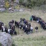 25.09.2021. Kielce. Żywy napis poświęcony patronowi III LO Cyprianowi Kamilowi Norwidowi / Wiktor Taszłow / Radio Kielce