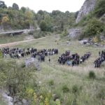 25.09.2021. Kielce. Żywy napis poświęcony patronowi III LO Cyprianowi Kamilowi Norwidowi / Wiktor Taszłow / Radio Kielce