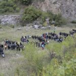 25.09.2021. Kielce. Żywy napis poświęcony patronowi III LO Cyprianowi Kamilowi Norwidowi / Wiktor Taszłow / Radio Kielce