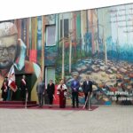 25.09.2021. Kielce. Odsłonięcie muralu z wizerunkiem płk. Jana Piwnika „Ponurego” / Wiktor Taszłow / Radio Kielce