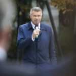 26.09.2021. Kielce. Obchody 82. rocznicy utworzenia Polskiego Państwa Podziemnego. Na zdjęciu: Bogdan Wenta - prezydent Kielc / Wiktor Taszłow / Radio Kielce