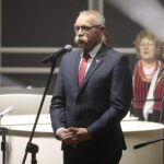 26.09.2021. Ciekoty. Uroczystość 100-lecia chóru Masłowianie. Na zdjęciu: Tomasz Lato - wójt Masłowa / Wiktor Taszłow / Radio Kielce