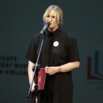 27.09.2021. Kielce. Inauguracja kampanii #świętokrzyskieNIEhejtuje. Na zdjęciu: Aleksandra Niemczyk - Sztuka Łączenia / Wiktor Taszłow / Radio Kielce