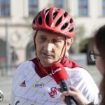 28.09.2021. Kielce. Krzysztof Jarzębski dojechał do Kielc. Na zdjęciu: Krzysztof Jarzębski / Wiktor Taszłow / Radio Kielce