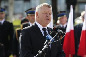 28.09.2021. Kielce. Otwarcie strażnicy przy ulicy Sandomierskiej. Na zdjęciu: Krzysztof Słoń - senator PiS / Wiktor Taszłow / Radio Kielce