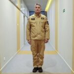 30.09.2021. Kielce. Nowe umundurowanie Państwowej Straży Pożarnej. a zdjęciu: bryg. Marcin Nyga - naczelnik wydziału operacyjnego Komendy Wojewódzkiej Straży Pożarnej w Kielcach / Wiktor Taszłow / Radio Kielce