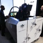 09.09.2021. Kielce. MSPO. Symulator myśliwca F-35 / Wiktor Taszłow / Radio Kielce