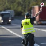 14.09.2021. Miedziana Góra. Kontrole Inspekcji Transportu Drogowego / Wiktor Taszłow / Radio Kielce