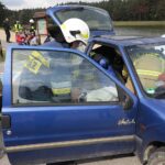 13.09.2021. Zalew Adrzejówka. Ćwiczenia: wypadek, pożar, pierwsza pomoc / Wiktor Taszłow / Radio Kielce