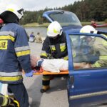 13.09.2021. Zalew Adrzejówka. Ćwiczenia: wypadek, pożar, pierwsza pomoc / Wiktor Taszłow / Radio Kielce